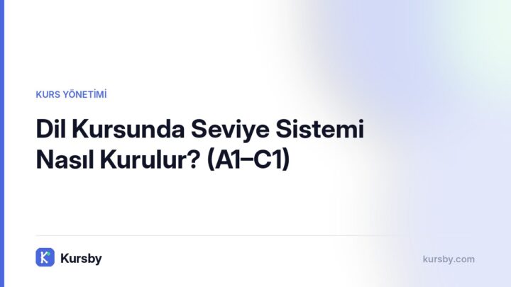 Dil Kursunda Seviye Sistemi Nasıl Kurulur? (A1–C1) | Kursby blog görseli, Kurs Yönetimi kategorisi